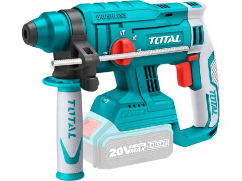 TOTAL Kladivo vrtací a sekací AKU, SDS Plus, Brushless, 20V Li-ion, 2000mAh, 1,5J, industrial (TRHLI2201)