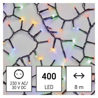 EMOS LED vánoční řetěz – ježek, 8 m, venkovní i vnitřní, multicolor, časovač 1550044010 (D4BM02)