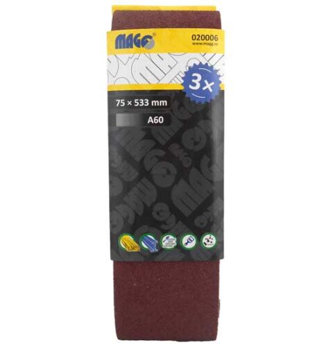 MAGG Brusný pás 75x533mm A60 - 3 ks (020006)
