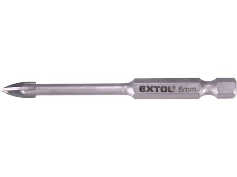 EXTOL vrták na sklo a keramiku karbidový, O 6mm (8801886)