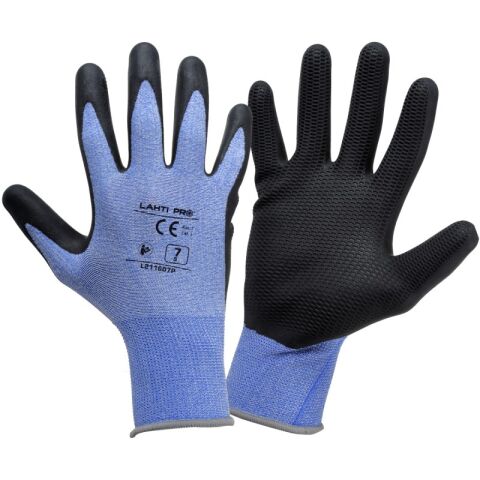 PROFIX sp. z o.o. LAHTI PRO - BLACK/BLUE ochranné rukavice s latexovou vrstvou -… (L211610K)
