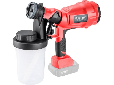 EXTOL pistole stříkací HVLP aku SHARE20V, 20V Li-ion, bez baterie a nabíječky PLPS-788 (8891863)