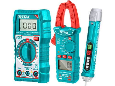 TOTAL Sada digitálního multimetru, multimetru klešťového a zkoušečky AC napětí, Total (TMT43028)