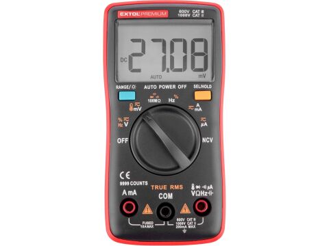 EXTOL multimetr digitální s automatickou volbou rozsahů (8831254)