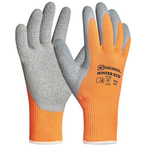 GEBOL GEBOL - WINTER ECO oranžové pracovní rukavice zimní - velikost 10 (blistr) (709590O)