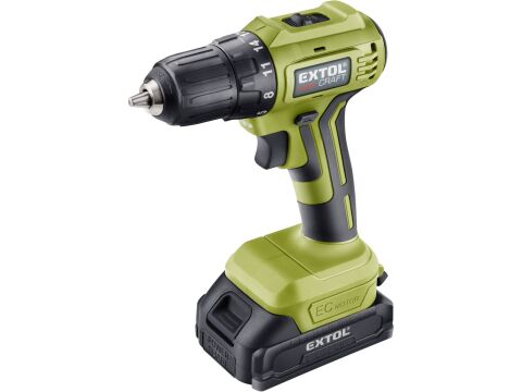 EXTOL vrtací šroubovák aku, BRUSHLESS, 20V Li-ion, 2×2Ah (402450)