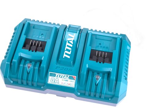 TOTAL Nabíječka pro 2 baterie, 20V Li-ion, industrial (TFCLI2082)