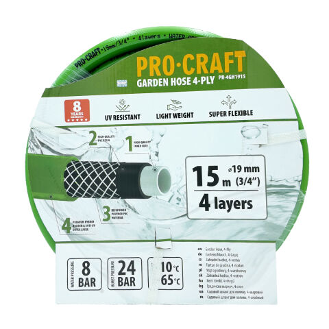 Procraft Zelená zahradní hadicí Procraft PR-4GH1915 | PR-4GH1915 (PR-4GH1915)