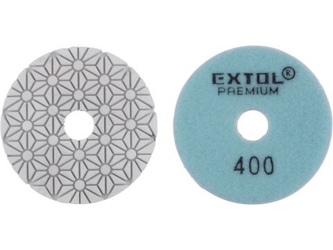 EXTOL kotouč diamantový leštící na obklady, O100mm, P400, suchý zip (8803096)