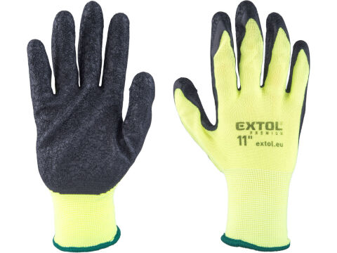 EXTOL PREMIUM rukavice nylonové, bezešvé, polomáčené v latexu, velikost 11