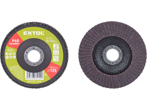 EXTOL CRAFT kotouč lamelový šikmý korundový, O125mm, P60 (903313)