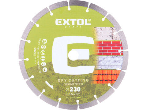 EXTOL CRAFT kotouč diamantový řezný segmentový - suché řezání, O 230x22,2x2,6mm (903035)