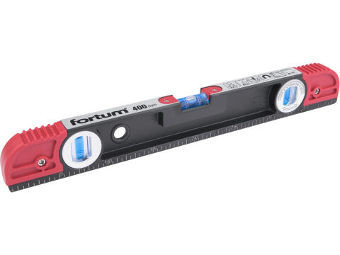 FORTUM vodováha kovová s magnety, 400mm, 3libely (1x360°otočná) (4783544)