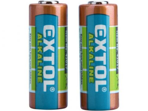 EXTOL baterie alkalické, 2ks, 12V (23A) (42017)