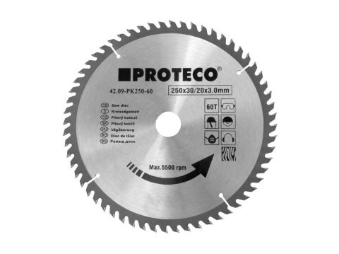 PROTECO kotouč pilový SK 254x3.0x30 48z + redukce 30/20 mm (42.09-PK254-48)